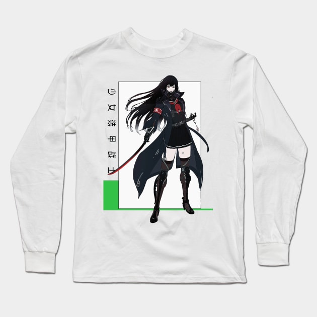 Japanese Cyborg Girl Cyberpunk Long Sleeve T-Shirt by OWLvision33